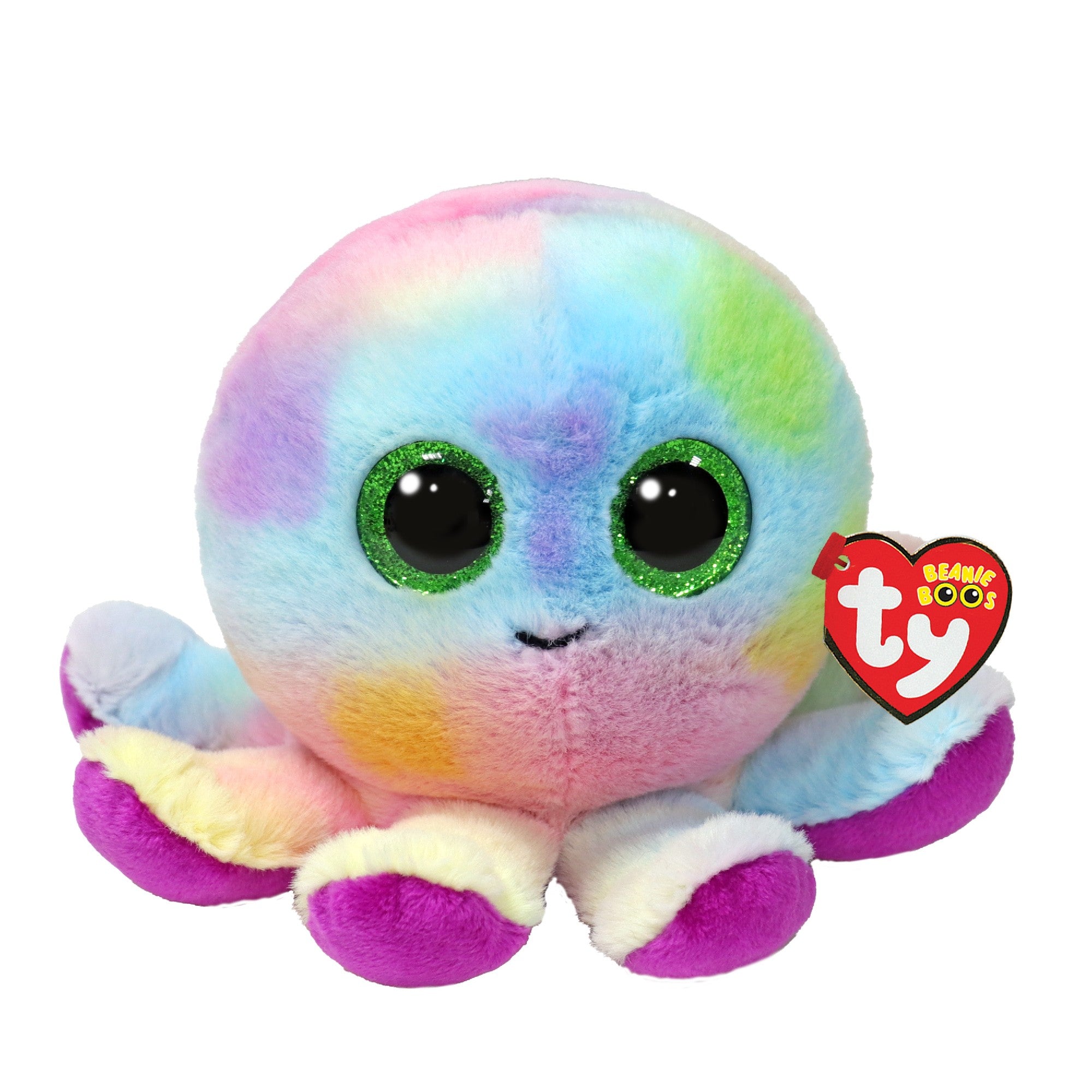TY BEANIE BOOS REGULAR BUBBLES - MULTI COLOURED OCTOPUS