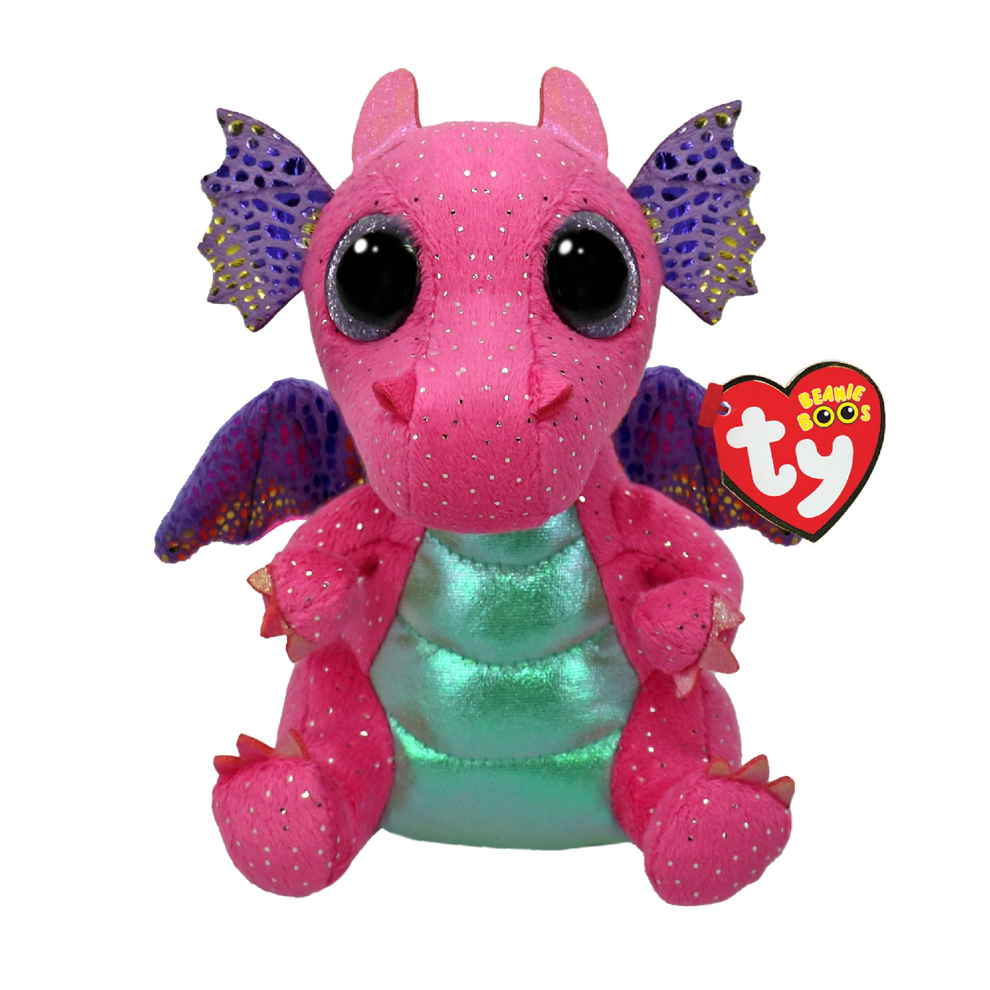 TY BEANIE BOOS REGULAR SPITFIRE - PINK DRAGON