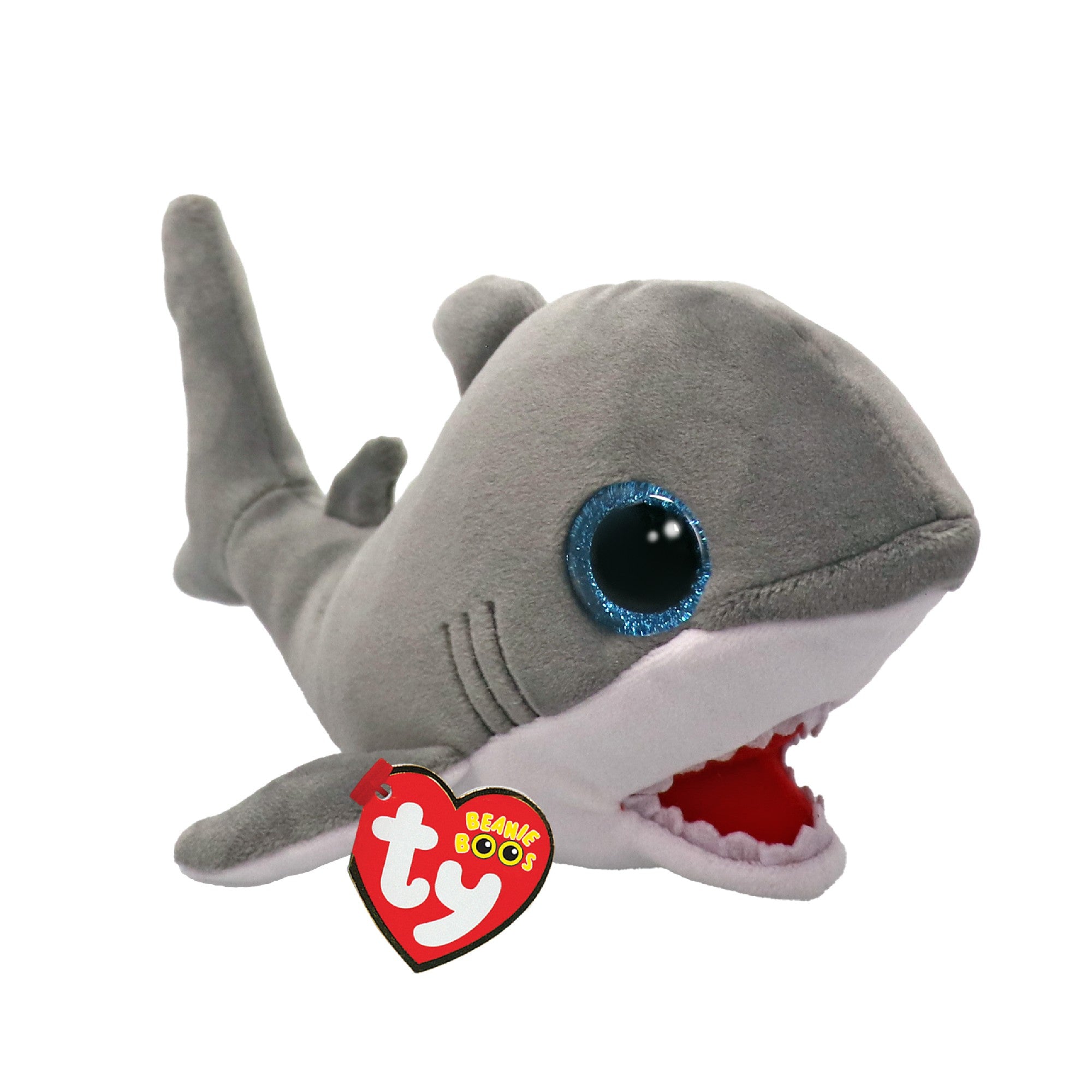 TY BEANIE BOOS REGULAR FINNEGAN - GREY SHARK