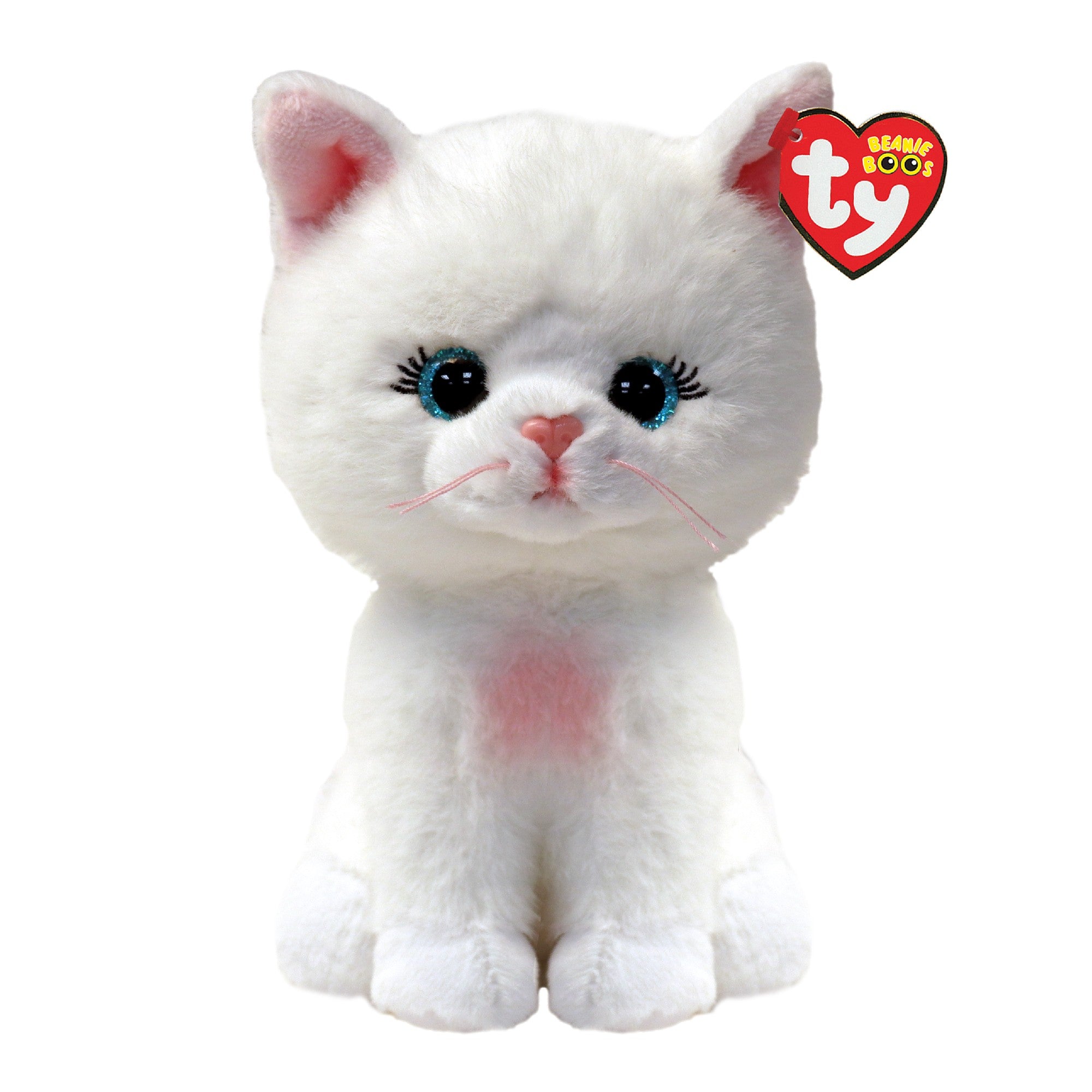 TY BEANIE BOOS REGULAR AMELIA - WHITE CAT