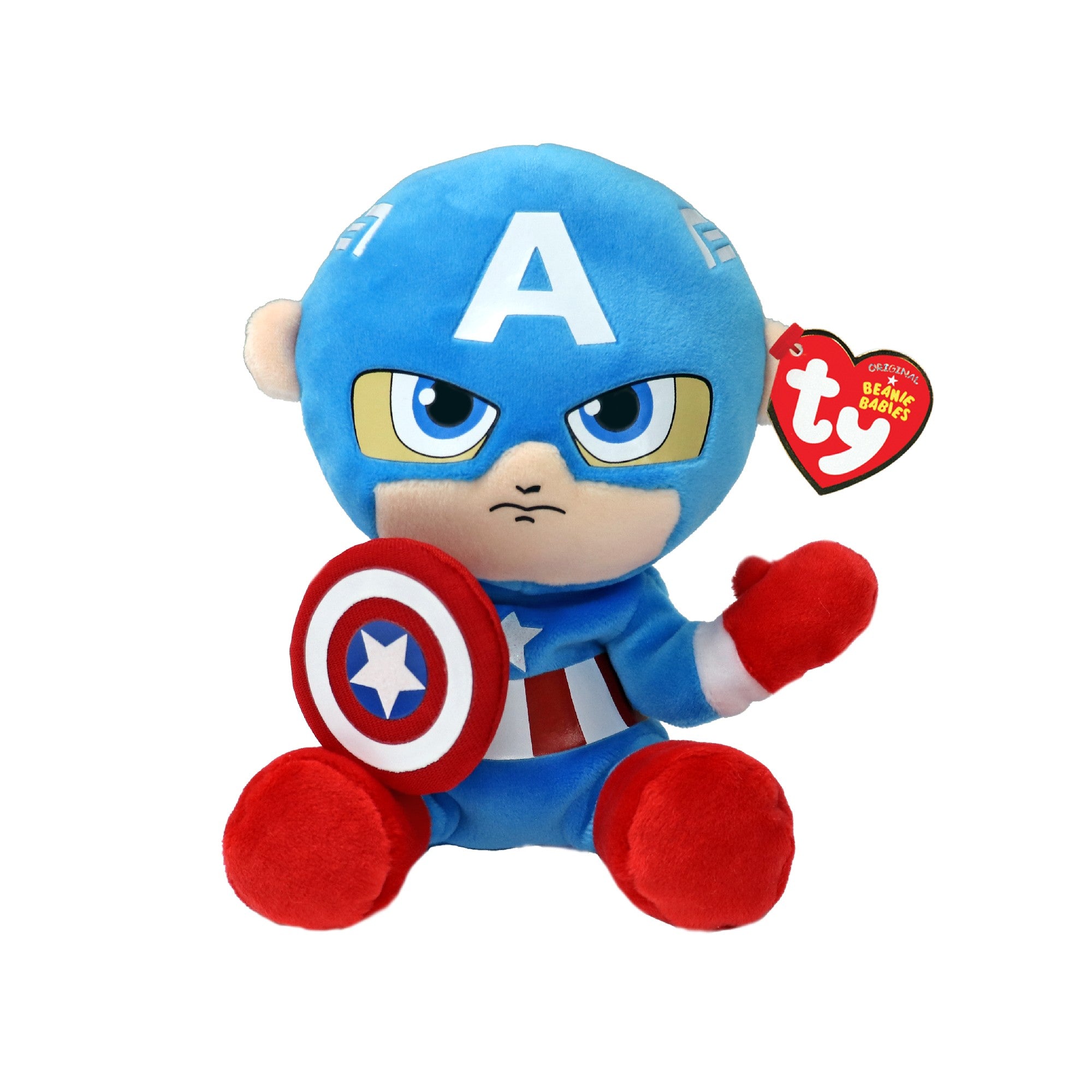 TY BEANIE BABIES REGULAR MARVEL - CAPTAIN AMERICA