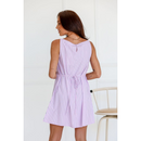 FOR FLORA MAE MINI DRESS - PINK WITH BLUE STRIPES [SZ:XS]