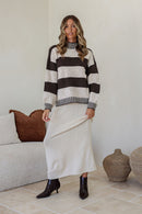 MISS MARLOW TILLY KNIT - BROWN & CREAM STRIPE [SZ:S/M]