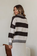 MISS MARLOW TILLY KNIT - BROWN & CREAM STRIPE M/L
