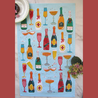 ALLGIFTS AUSTRALIA COTTON TEA TOWEL - CHAMPAGNE