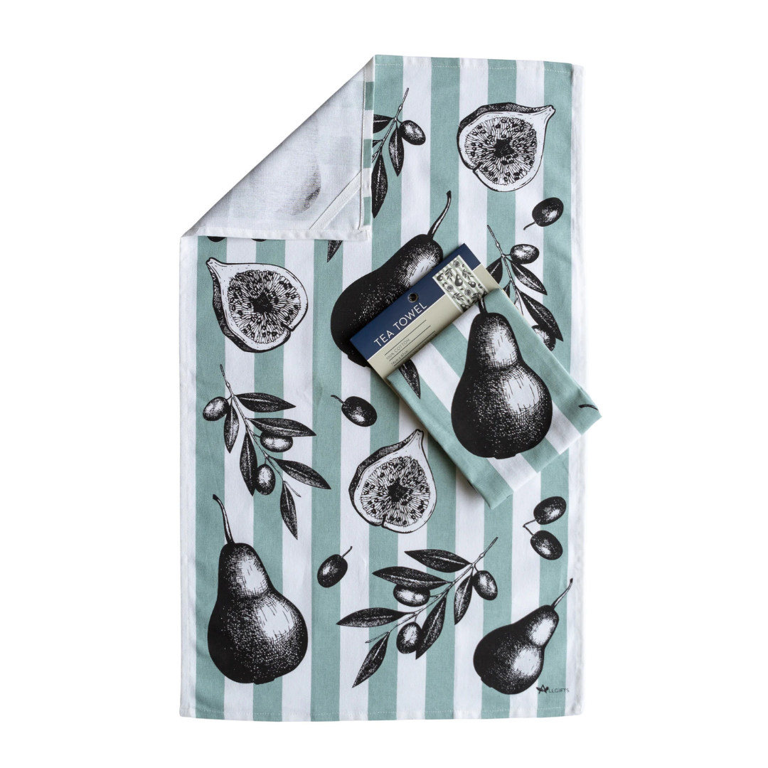 ALLGIFTS AUSTRALIA TEA TOWEL - FIG & PEARS