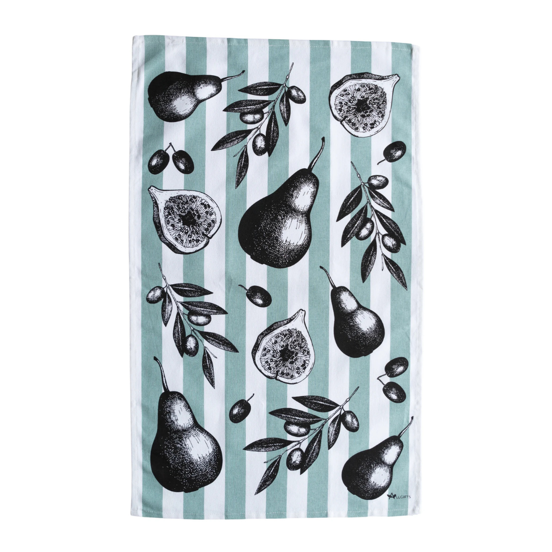 ALLGIFTS AUSTRALIA TEA TOWEL - FIG & PEARS