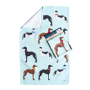 ALLGIFTS AUSTRALIA COTTON TEA TOWEL - GREYHOUNDS