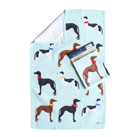 ALLGIFTS AUSTRALIA COTTON TEA TOWEL - GREYHOUNDS