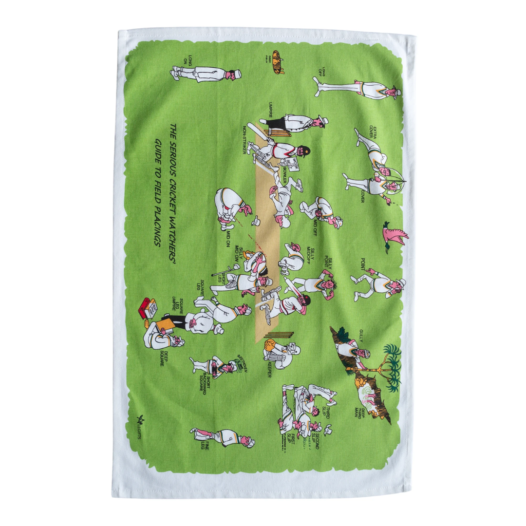 ALLGIFTS AUSTRALIA COTTON TEA TOWEL - CRICKET