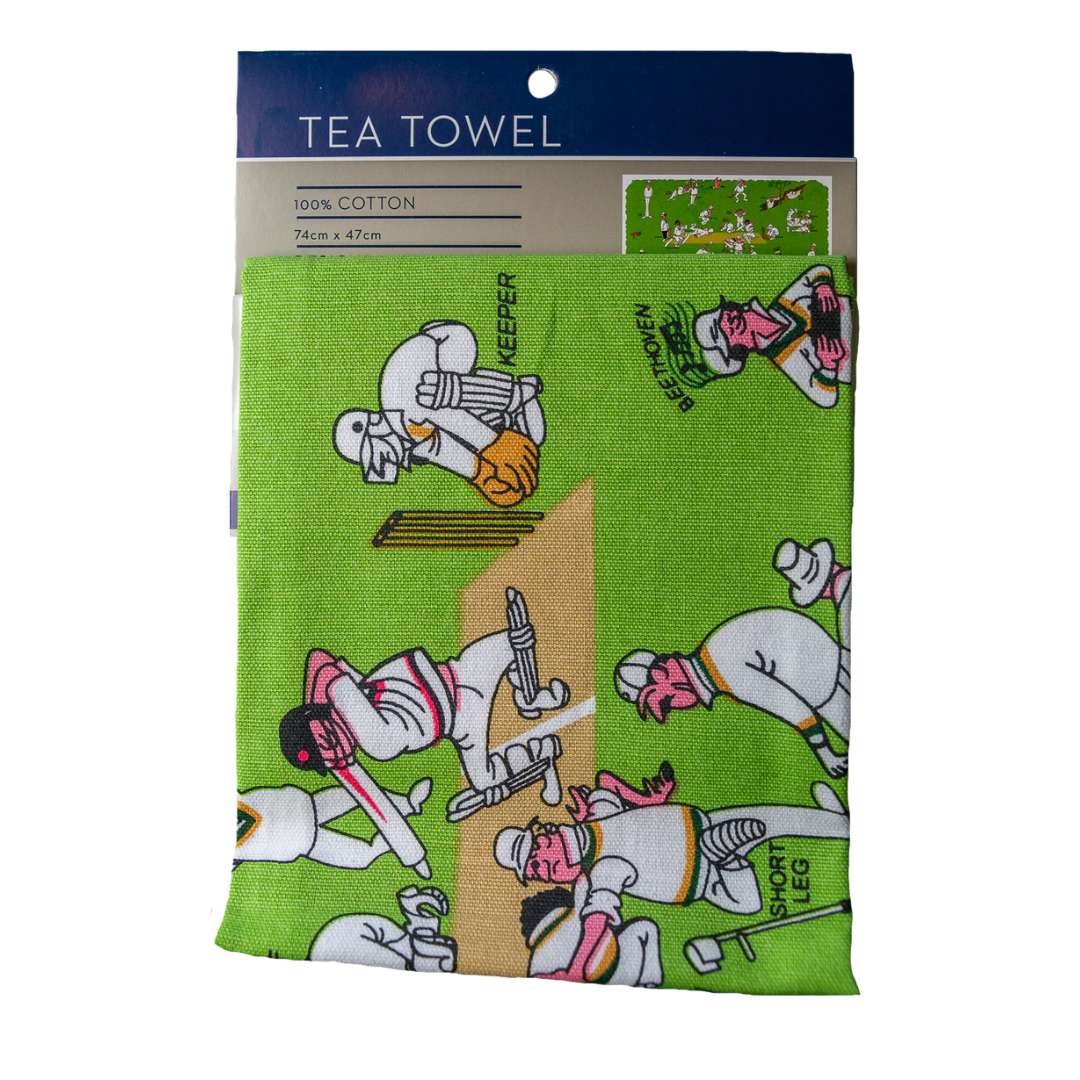 ALLGIFTS AUSTRALIA COTTON TEA TOWEL - CRICKET