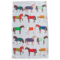 ALLGIFTS AUSTRALIA COTTON TEA TOWEL - HORSES