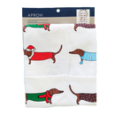 ALLGIFTS AUSTRALIA COTTON APRON - CHRISTMAS SAUSAGE DOGS