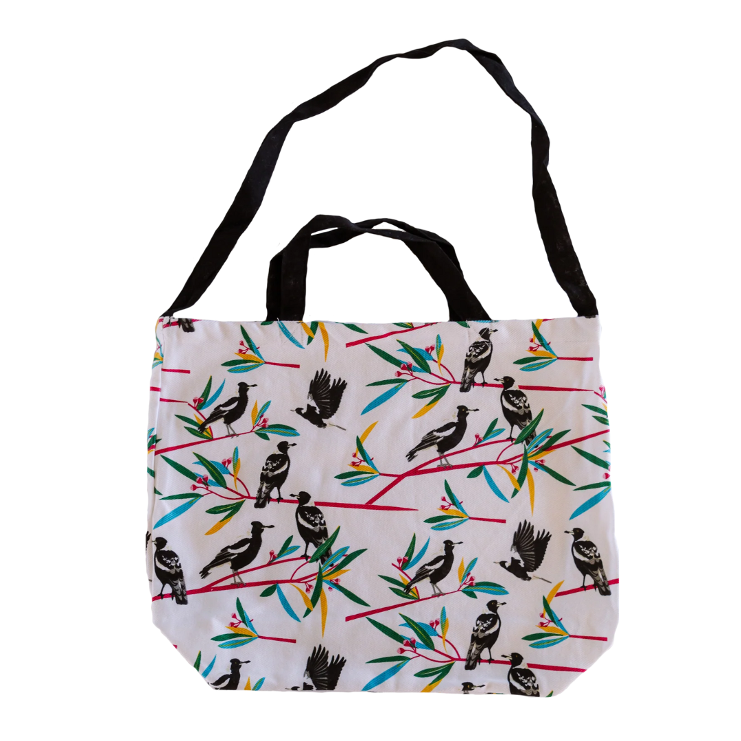 ALLGIFTS AUSTRALIA COTTON TOTE BAG - MAGPIES
