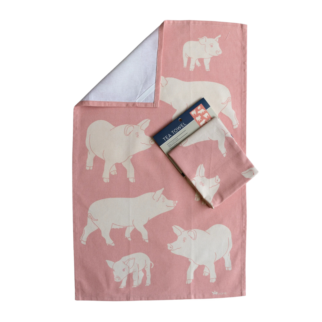 ALLGIFTS AUSTRALIA TEA TOWEL - PIGS