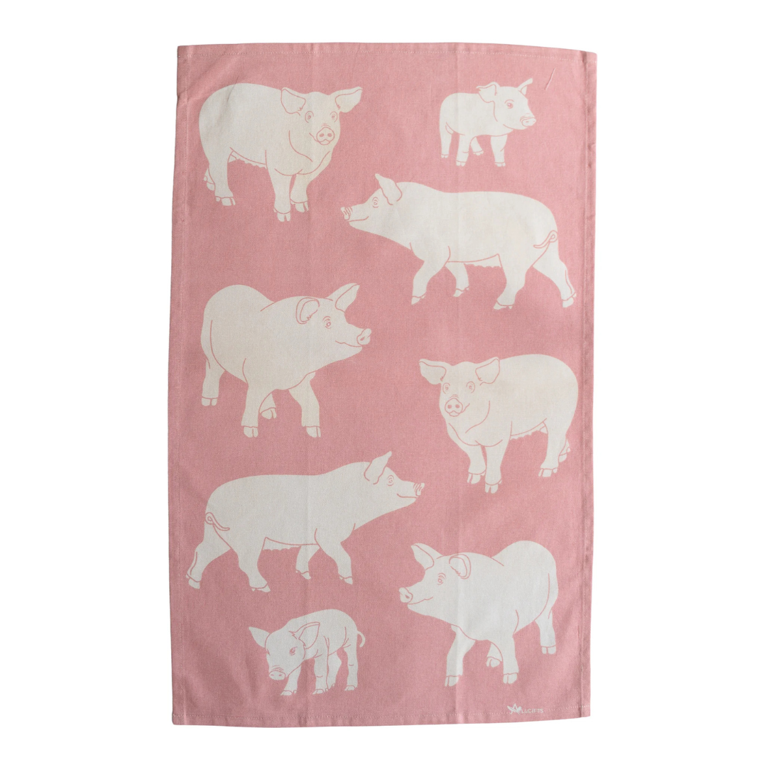 ALLGIFTS AUSTRALIA TEA TOWEL - PIGS