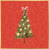 HENDERSON GREETINGS BOXED CHRISTMAS LUXURY CARDS 8pk - TREE WITH BOW
