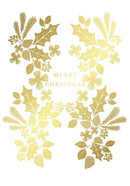 HENDERSON GREETINGS BOXED CHRISTMAS CARDS 10 PACK - GOLD FOLIAGE