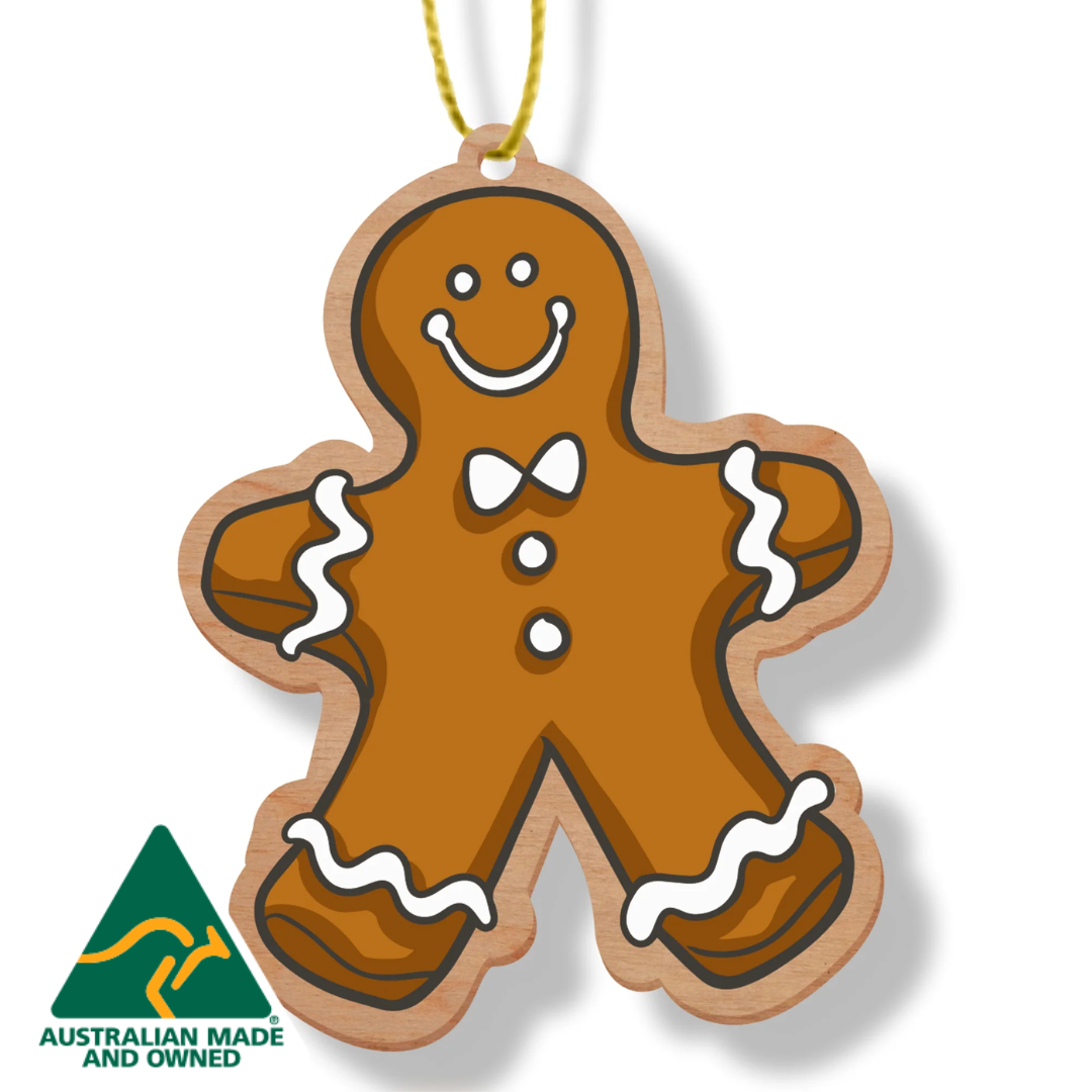 ARTICO WOODEN CHRISTMAS ORNAMENT - GINGERBREAD MAN