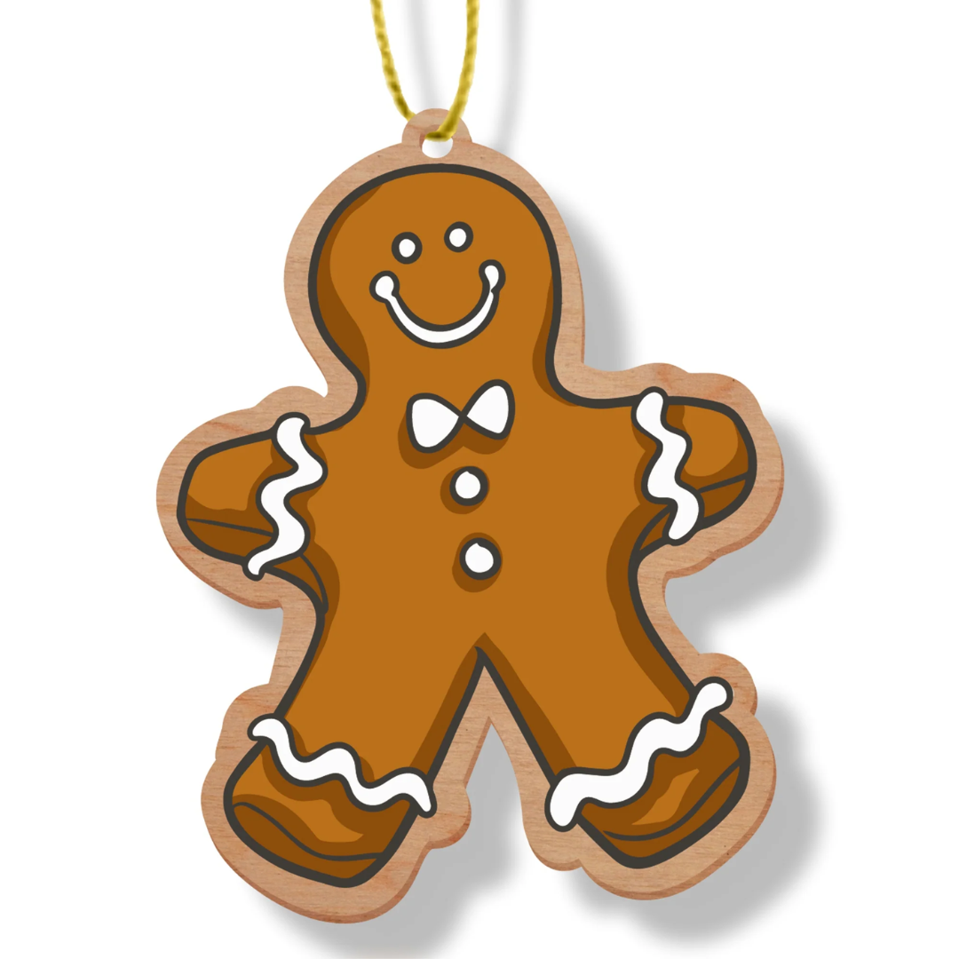 ARTICO WOODEN CHRISTMAS ORNAMENT - GINGERBREAD MAN