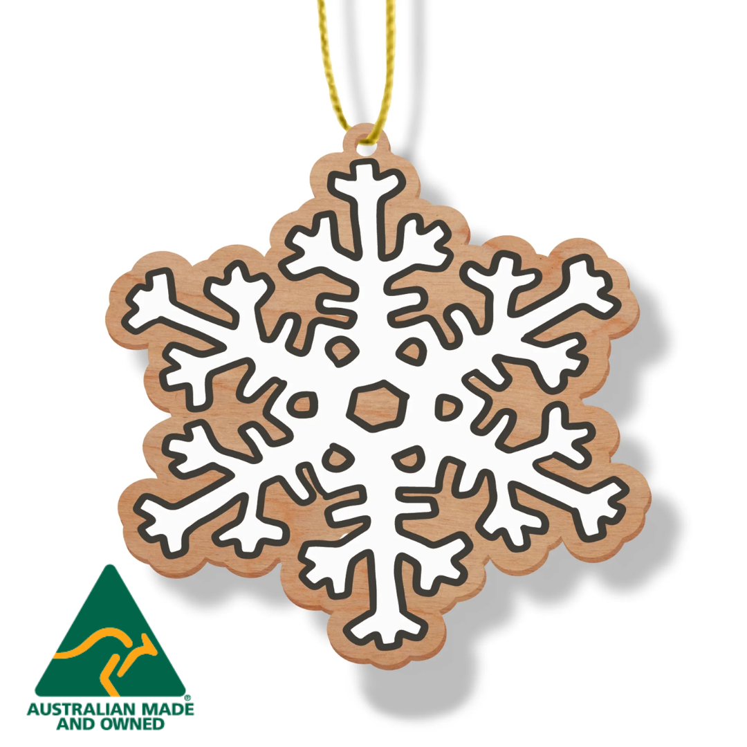 ARTICO WOODEN CHRISTMAS ORNAMENT - SNOWFLAKE