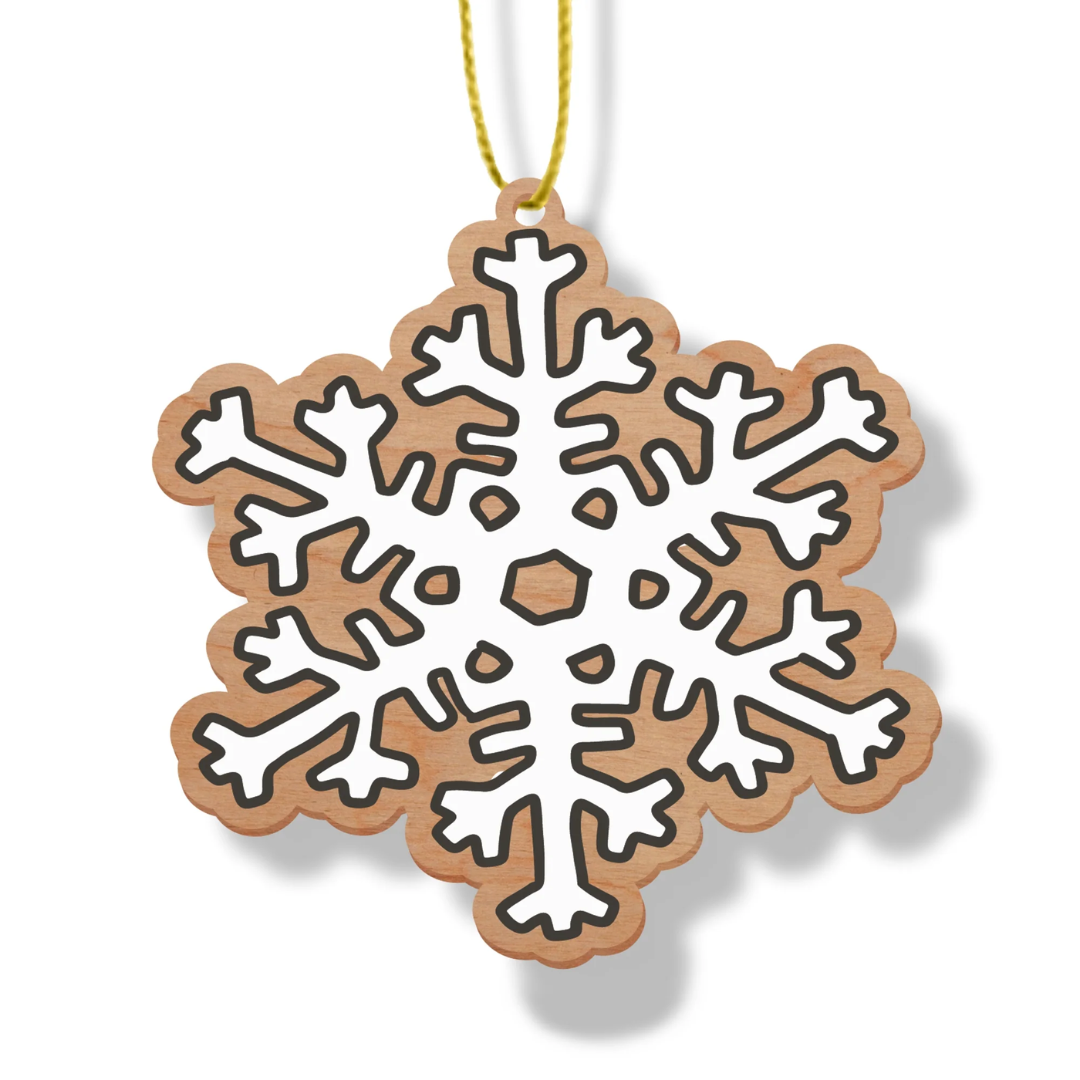 ARTICO WOODEN CHRISTMAS ORNAMENT - SNOWFLAKE