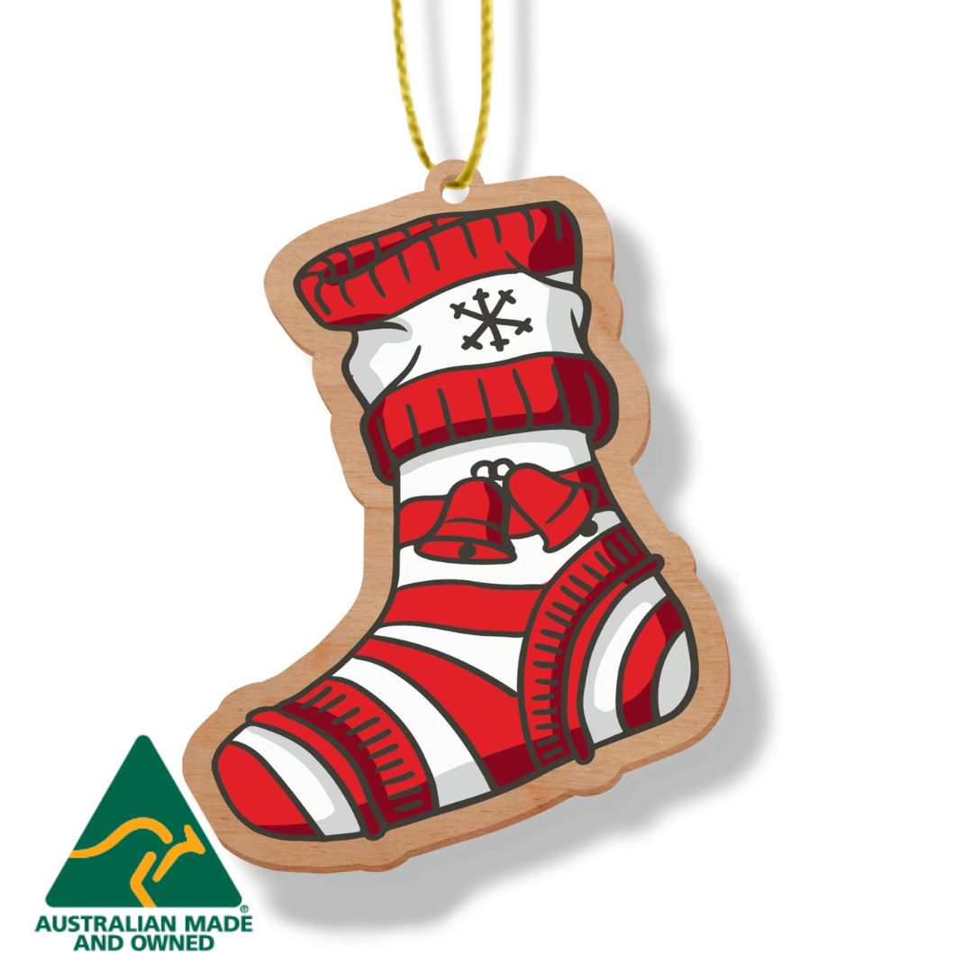 ARTICO WOODEN CHRISTMAS ORNAMENT - CHRISTMAS STOCKING