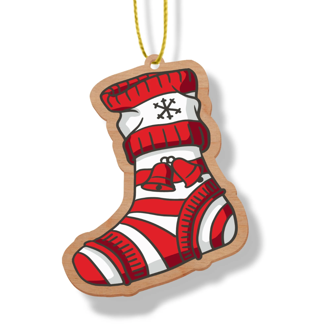 ARTICO WOODEN CHRISTMAS ORNAMENT - CHRISTMAS STOCKING