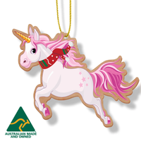 ARTICO WOODEN CHRISTMAS ORNAMENT - UNICORN