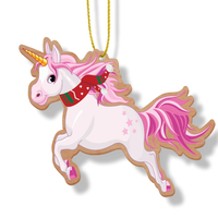 ARTICO WOODEN CHRISTMAS ORNAMENT - UNICORN