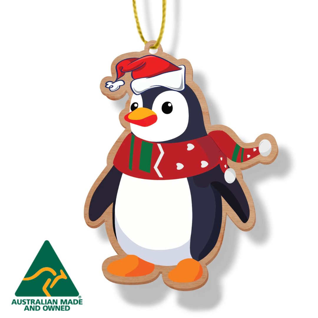 ARTICO WOODEN CHRISTMAS ORNAMENT - PENGUIN