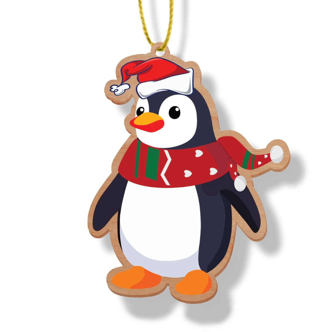 ARTICO WOODEN CHRISTMAS ORNAMENT - PENGUIN