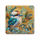 LISA POLLOCK BAMBOO COASTER SET OF 4 - CHARMING KOOKABURRA