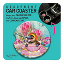 LISA POLLOCK CERAMIC CAR COASTER [DES:LIFESAVER PLATYPUS]
