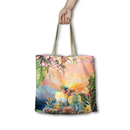 LISA POLLOCK REUSABLE SHOPPING BAG - LOVE BIRD SUNSET