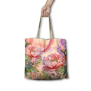 LISA POLLOCK REUSABLE SHOPPING BAG - CORAL PEONY