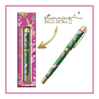 LISA POLLOCK PRINTED PEN IN GIFT BOX - CHAMPAGNE POPPERS