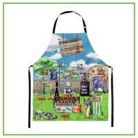 LISA POLLOCK COTTON BBQ APRON [DES:SUNDAY SESSION]