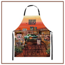 LISA POLLOCK COTTON BBQ APRON - AUSSIE MUSCLE [DES:AUSSIE MUSCLE]