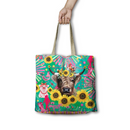 LISA POLLOCK REUSABLE SHOPPING BAG - CARNIVAL COW