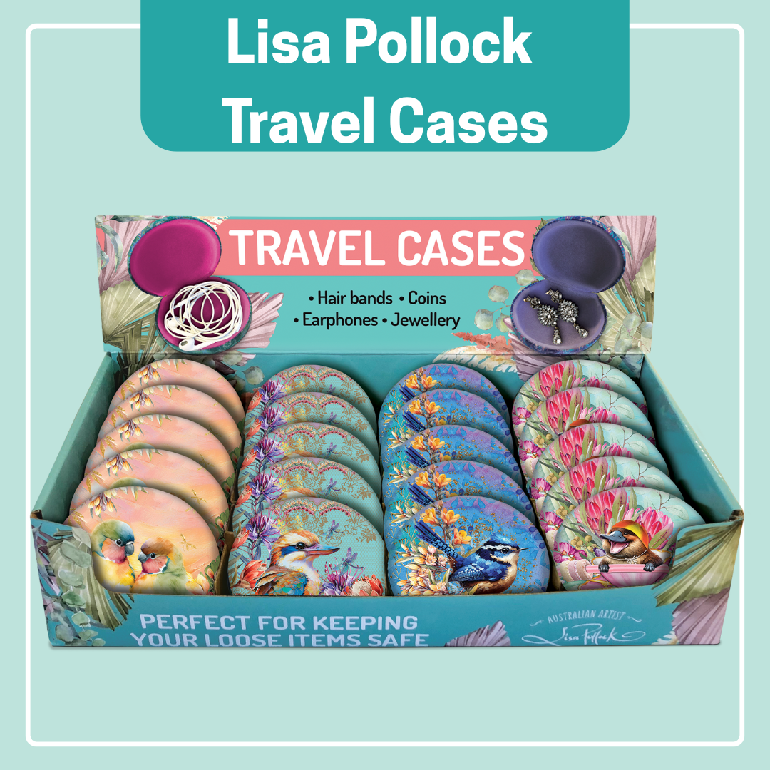 LISA POLLOCK TRAVEL CASE - SUNSET LOVE BIRDS