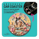LISA POLLOCK CERAMIC CAR COASTER [DES:COUNTRY DUSK]