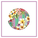 LISA POLLOCK CERAMIC CAR COASTER [DES:PARADISE BLOOM]