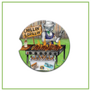 LISA POLLOCK CERAMIC CAR COASTER - CHILLIN' & GRILLIN' [DES:CHIILLIN' N GRILLIN']