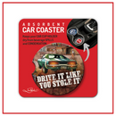 LISA POLLOCK CERAMIC CAR COASTER - STOLE IT [DES:LIKE YOU STOLE IT]