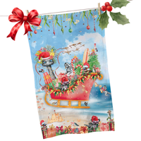 LISA POLLOCK COTTON TEA TOWEL - FESTIVE FRIVOLITIES