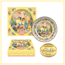 LISA POLLOCK CERAMIC TRINKET DISH w GOLD DETAILING & GIFT BOX - SUNSET LOVEBIRDS