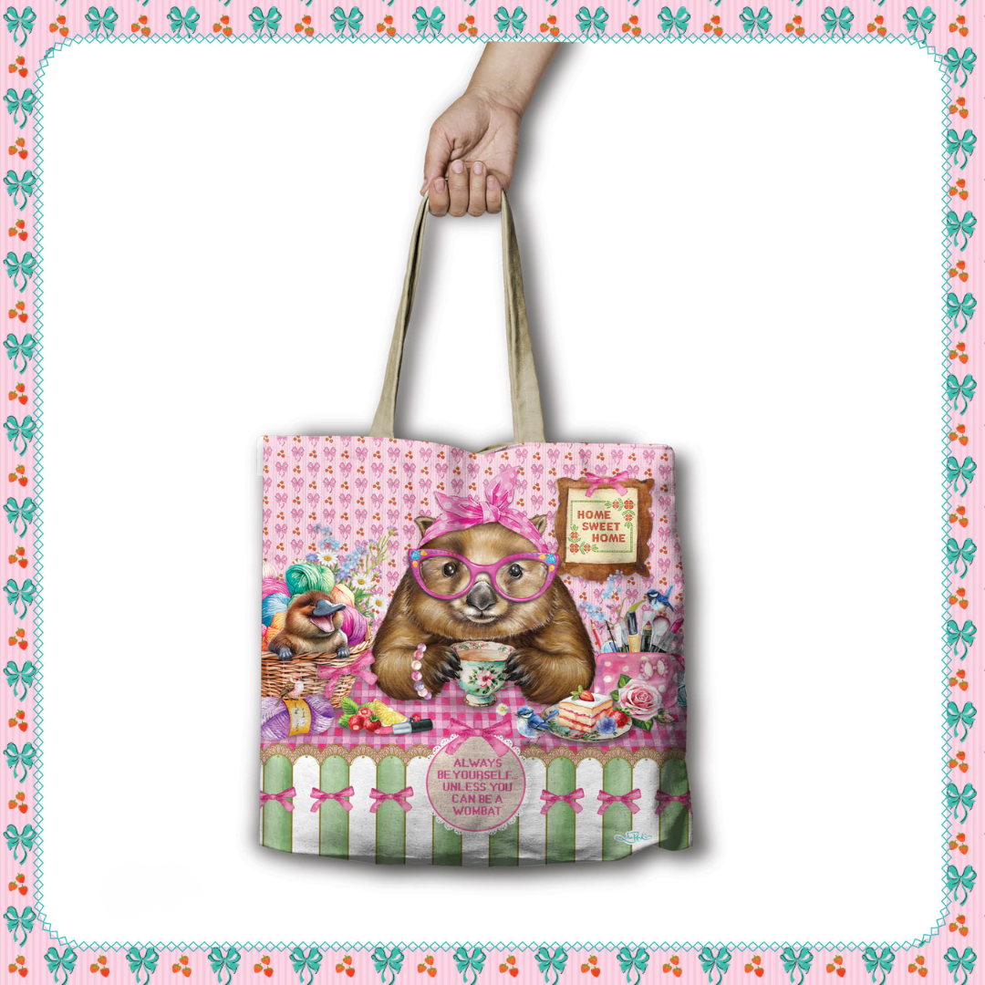 LISA POLLOCK REUSABLE SHOPPING BAG - WONDA WOMBAT