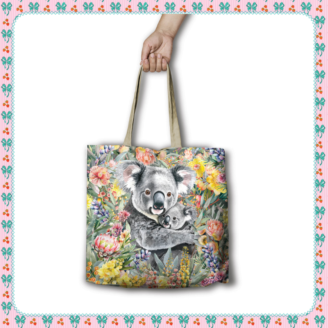 LISA POLLOCK REUSABLE SHOPPING BAG - KOALA CUDDLES