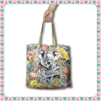 LISA POLLOCK REUSABLE SHOPPING BAG - KOALA CUDDLES